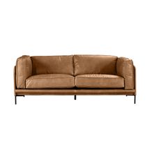 Keaton 2.5 Seater Sofa - Light Brown Leather - OUTLET NSW