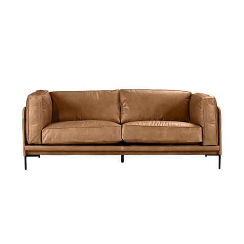 Keaton 2.5 Seater Sofa - Light Brown Leather - OUTLET NSW