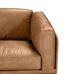 Keaton 2.5 Seater Sofa - Light Brown Leather - OUTLET NSW