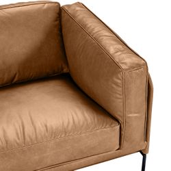 Keaton 2.5 Seater Sofa - Light Brown Leather - OUTLET NSW