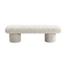 Eleanor Bench Ottoman - Oyster Jacquard