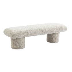 Eleanor Bench Ottoman - Oyster Jacquard