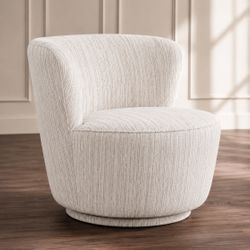 Alberta Swivel Chair - Ivory Weave