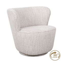 Alberta Swivel Chair - Ivory Weave