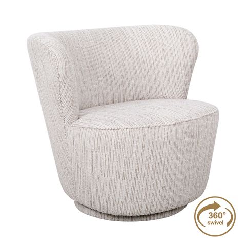 Alberta Swivel Chair - Ivory Weave