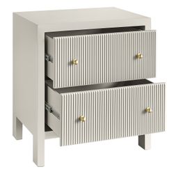Ariana Bedside Table - Large Grey