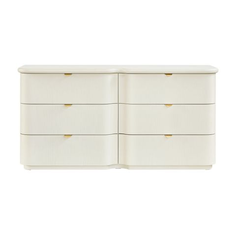 Lina 6 Drawer Chest - Ivory