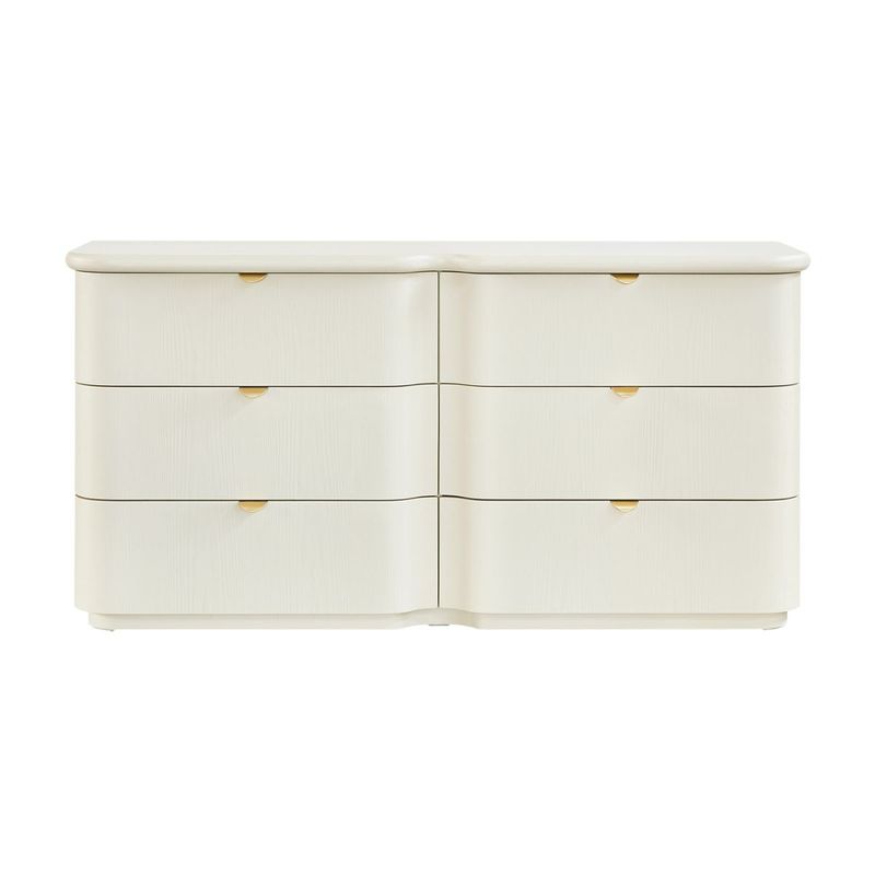 Lina 6 Drawer Chest - Ivory