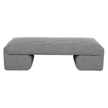 Cairo Bench Ottoman - Houndstooth