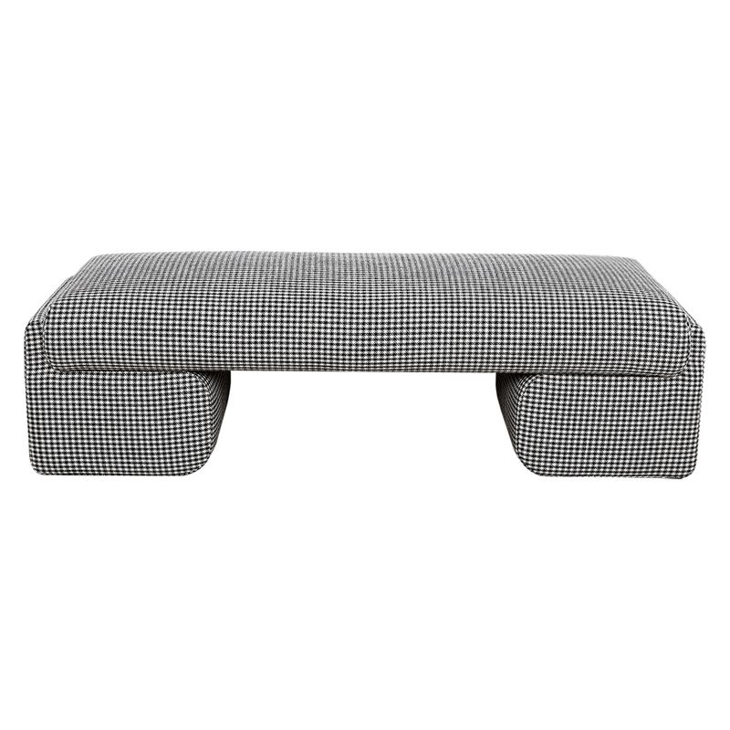 Cairo Bench Ottoman - Houndstooth