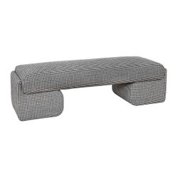Cairo Bench Ottoman - Houndstooth