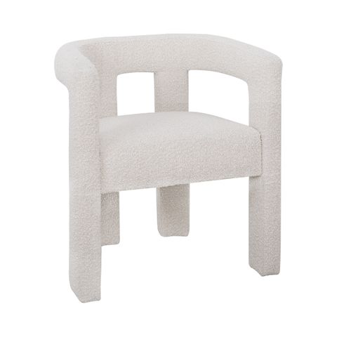 Lorenzo Arm Chair - Ivory Boucle