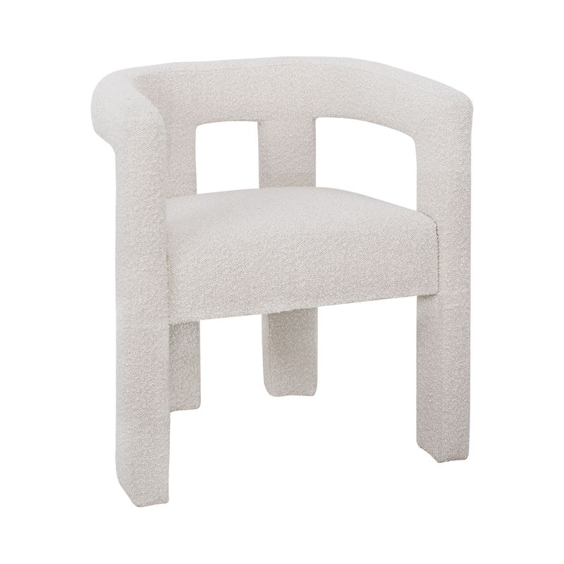 Lorenzo Arm Chair - Ivory Boucle