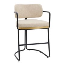 Charly Kitchen Stool &ndash; Beige Vegan Leather