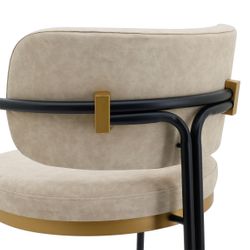 Charly Kitchen Stool &ndash; Beige Vegan Leather