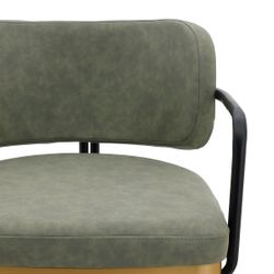 Charly Kitchen Stool &ndash; Olive Green Vegan Leather