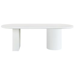 Brunella Oval Dining Table - 2.4m White