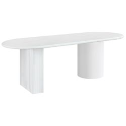 Brunella Oval Dining Table - 2.4m White