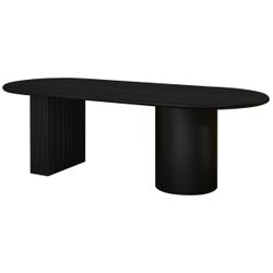 Brunella Oval Dining Table - 2.4m Black
