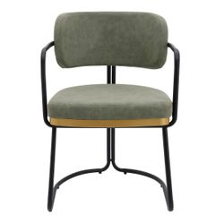 Charly Dining Chair &ndash; Olive Green Vegan Leather