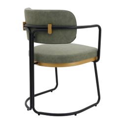 Charly Dining Chair &ndash; Olive Green Vegan Leather