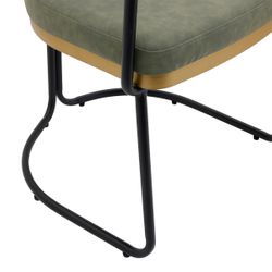 Charly Dining Chair &ndash; Olive Green Vegan Leather