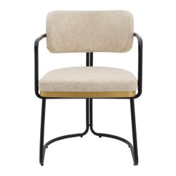 Charly Dining Chair &ndash; Beige Vegan Leather
