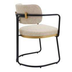 Charly Dining Chair &ndash; Beige Vegan Leather