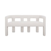Lorenzo 2 Seater Sofa Bench - Ivory Boucle