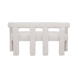 Lorenzo 2 Seater Sofa Bench - Ivory Boucle