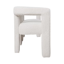 Lorenzo 2 Seater Sofa Bench - Ivory Boucle