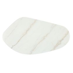 Solstice Ivory Cloud Marble Coffee Table - Large Oak