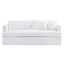 Birkshire 3 Seater Slip Cover Sofa - White Linen