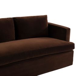 Birkshire 2 Seater Slip Cover Sofa - Dark Chocolate Velvet