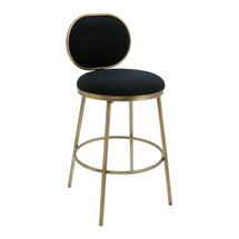 Eliza Swivel Kitchen Stool - Black Linen