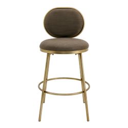 Eliza Swivel Kitchen Stool - Chocolate Linen