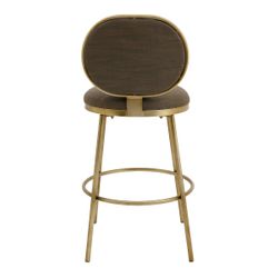 Eliza Swivel Kitchen Stool - Chocolate Linen