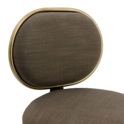 Eliza Swivel Kitchen Stool - Chocolate Linen