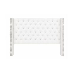 Salamanca Queen Bedhead - White Velvet - OUTLET NSW