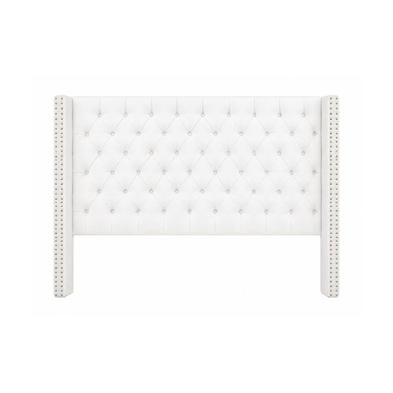 Salamanca Queen Bedhead - White Velvet - OUTLET NSW