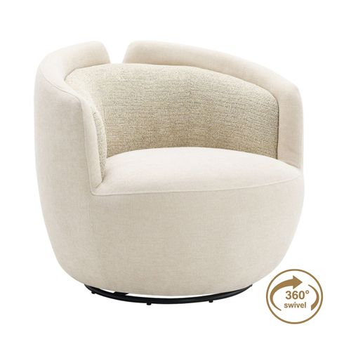 Pasadena Swivel Chair - Ecru