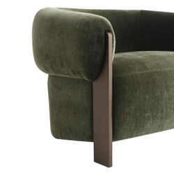 Napa Arm Chair - Brass/Moss Velvet