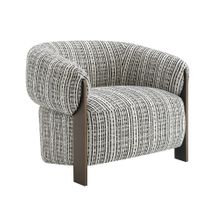 Napa Arm Chair - Brass/Black & White