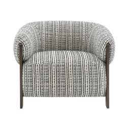 Napa Arm Chair - Brass/Black & White