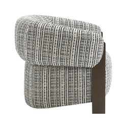 Napa Arm Chair - Brass/Black & White