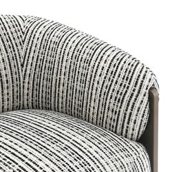 Napa Arm Chair - Brass/Black & White