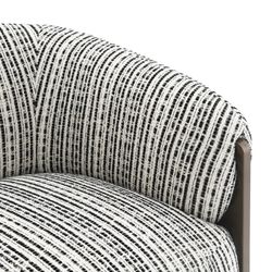 Napa Arm Chair - Brass/Black & White