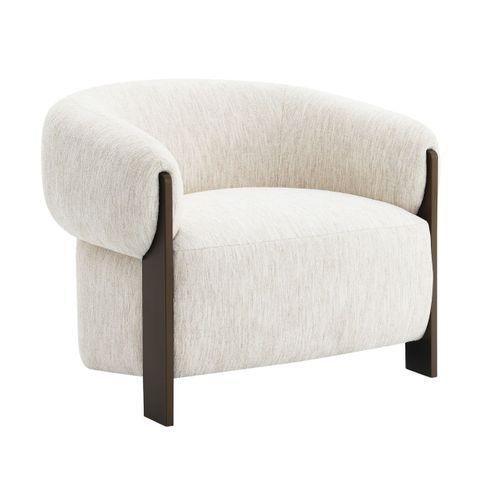 Napa Arm Chair - Brass/Ivory Chenille