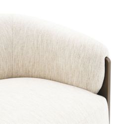 Napa Arm Chair - Brass/Ivory Chenille