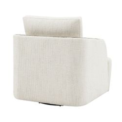 Compton Swivel Arm Chair - Brass/Ivory